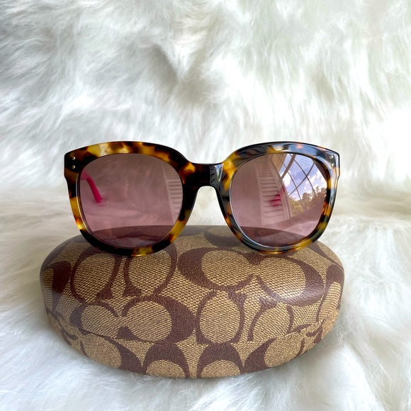 Coach tortoise fucsia sunglasses - Picture 2 of 9